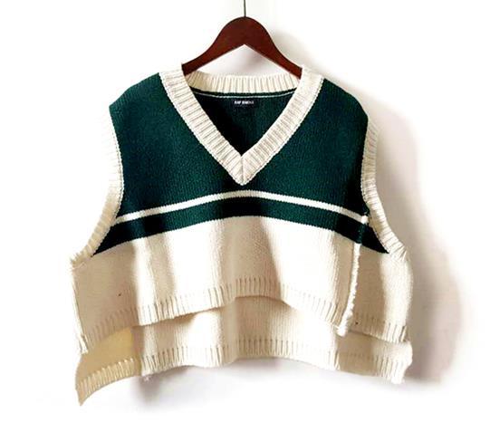 中古】Raf Simons ラフシモンズ 17SS クロップド ニットベストの落札