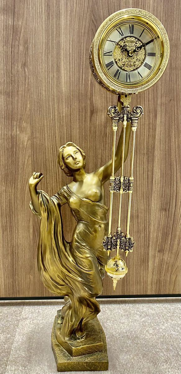 j*m様 CITIZEN シチズン 振り子時計 置き時計 ブロンズ？像 ヴィーナ j*m様