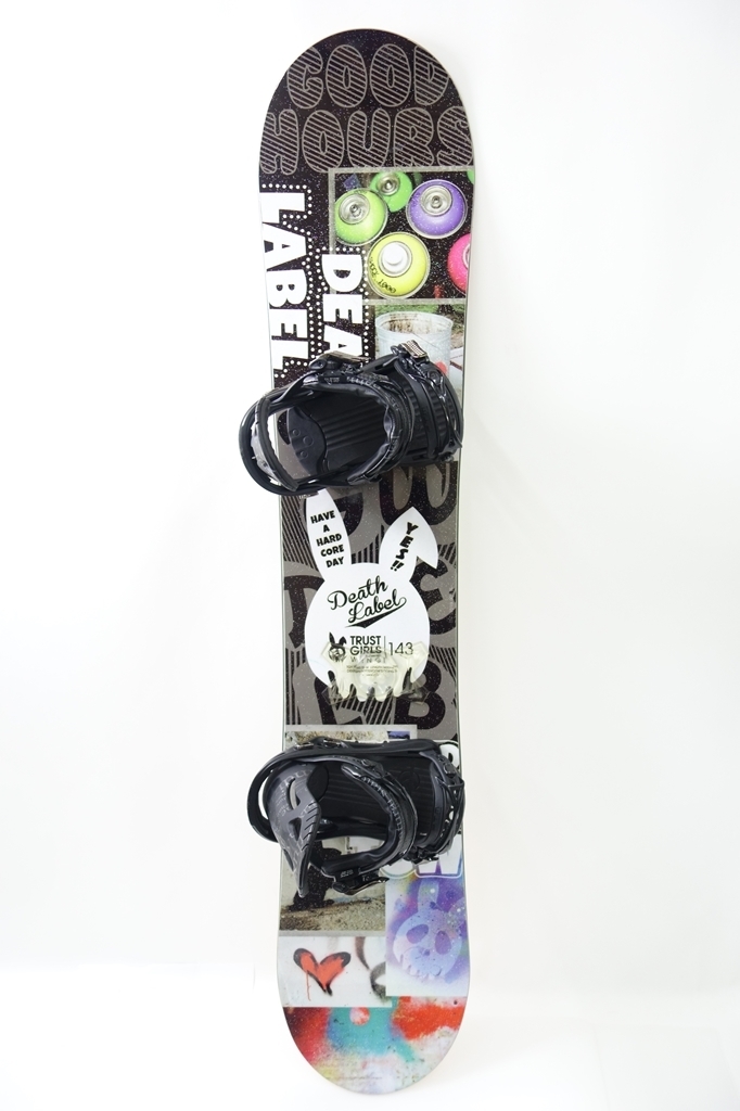 中古 13/14 DEATHLABEL TRUST GIRLS WING 143cm FLUX ビンディング付き