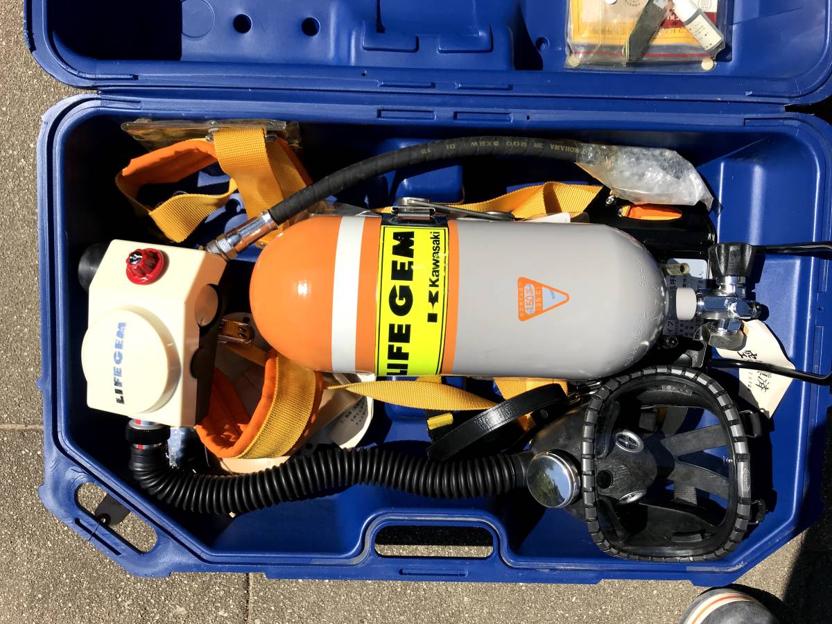 ☆ジャンク☆KAWASAKI ライフゼム型呼吸器 空気呼吸器 川重 防災工業
