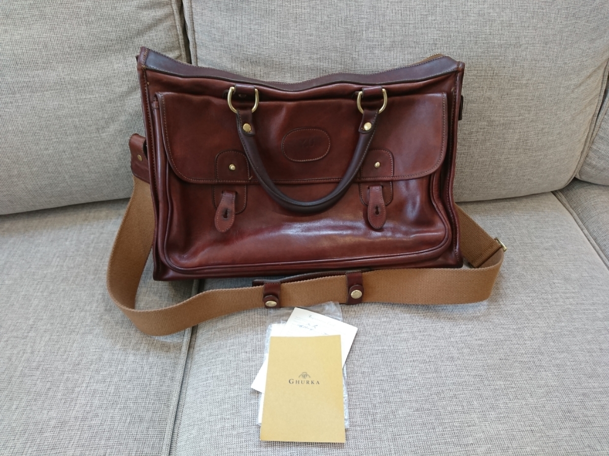 希少 80s GHURKA No.17 レザーバッグ MH刻印 ヴィンテージ 希少 80s