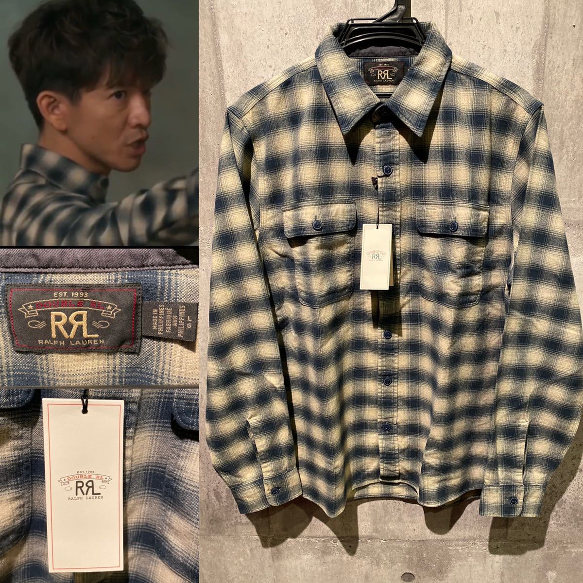 RRL ダブルアールエル グランメゾン東京 木村拓哉 ストライプ シャツ