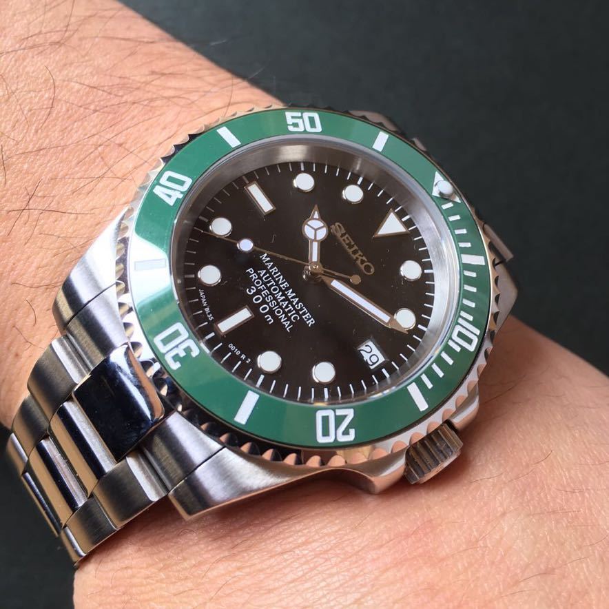 セイコーカスタム自動巻時計 SEIKO MOD サブマリーナ タイプ 腕時計