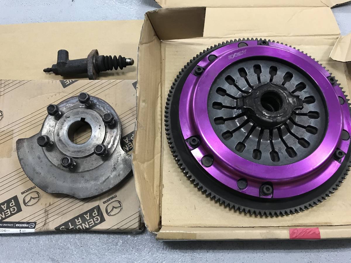 FC、FDマツダ13B用純正カウンターウェイト、社外フライホイール強化