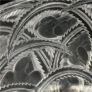 ONE LALIQUE PINSONS 9.25” SIGNED CRYSTAL GLASS BIRD BOWL E4420 | eBay