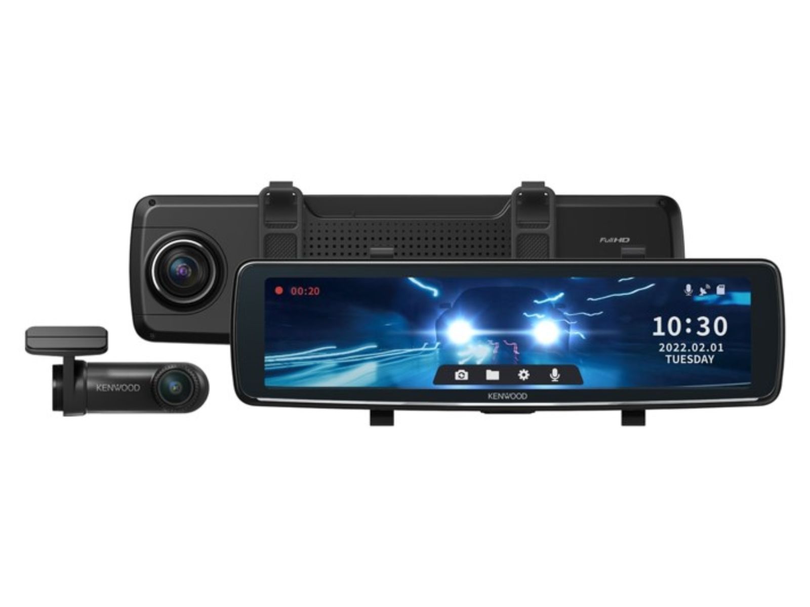 ナビと連携可 デジタルルームミラー型ドラレコ発売 ケンウッド | 中古