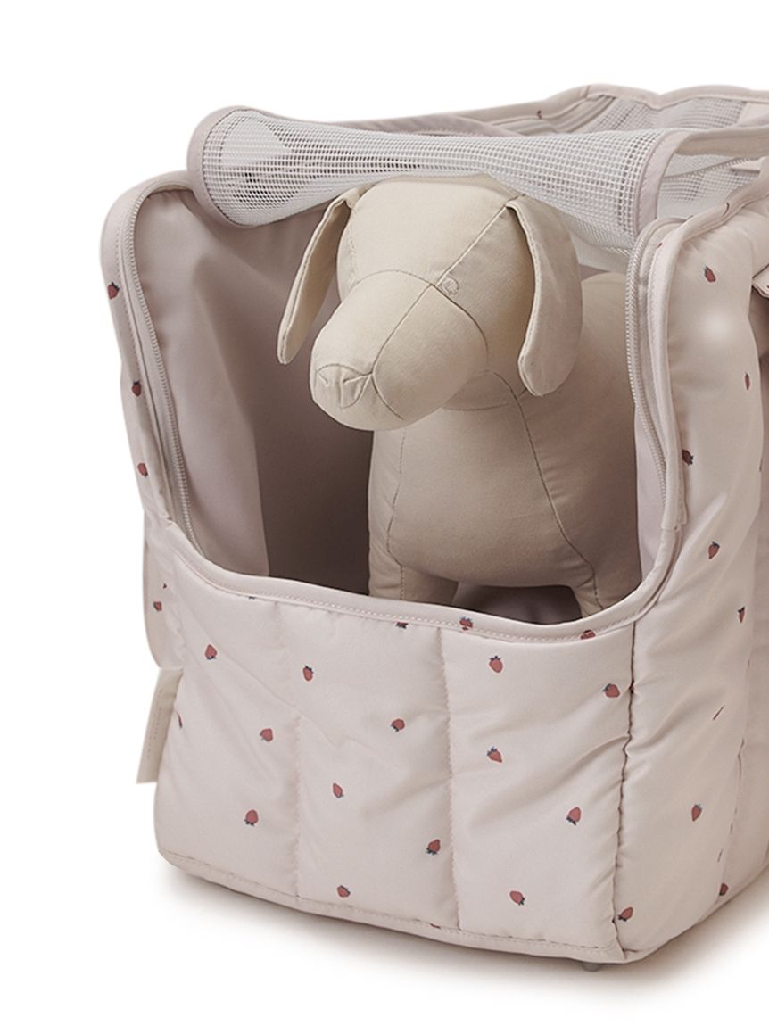 CAT&DOG】ストロベリー柄キルティングキャリーバック(バッグ・ポーチ