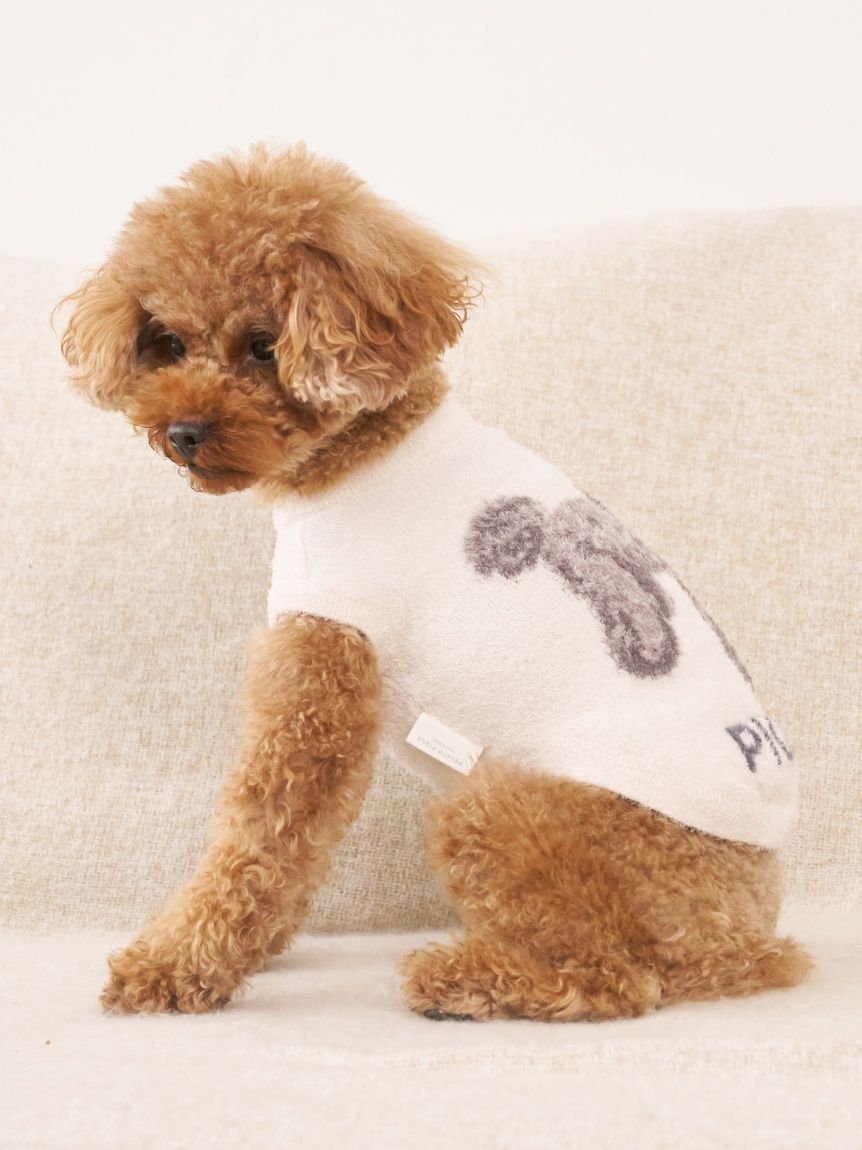 CAT&DOG】スムーズィートイプードル柄ジャガードプルオーバー(ウェア