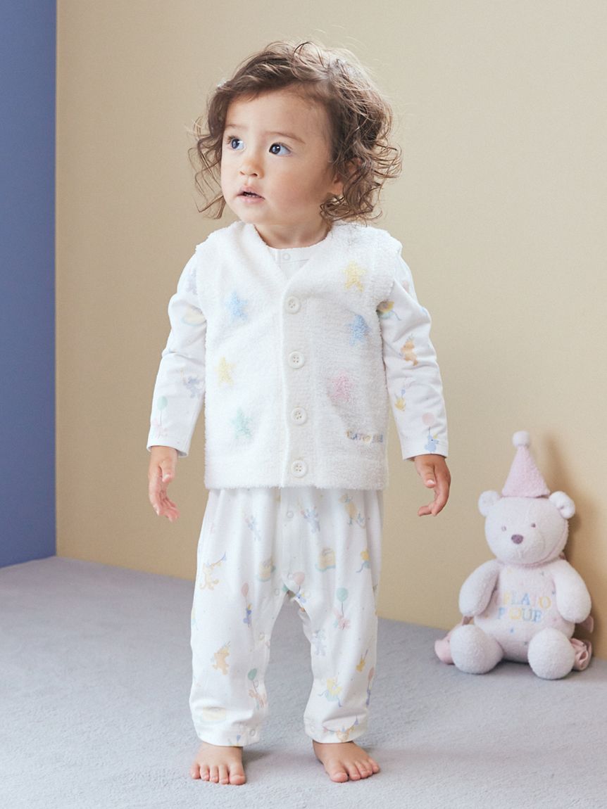 BABY】エアリーモコカラフルスターベスト(ポンチョ・パーカ)｜ルーム