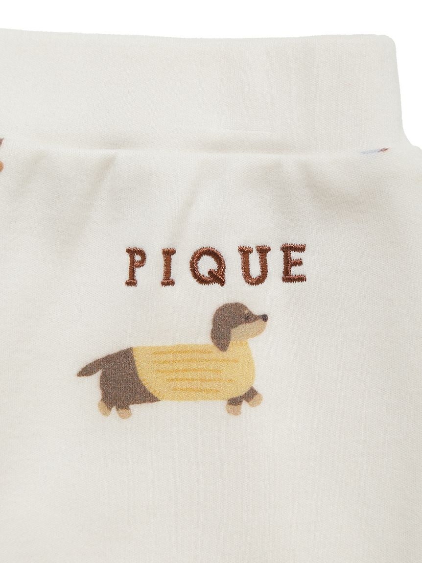 KIDS】ダックスフンド柄ロングパンツ(ロングパンツ)｜ルームウェア