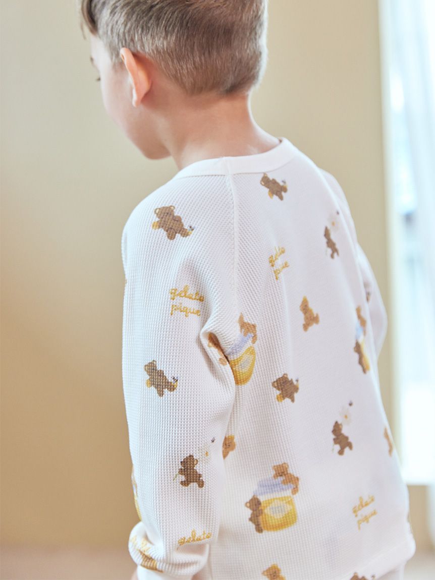 KIDS】はちみつベア柄プルオーバー(カットソー＆Tシャツ)｜ルーム