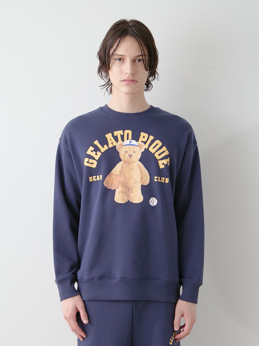 ONLINE限定】【HOMME】スポーティーベア裏毛プルオーバー＆裏毛ハーフ