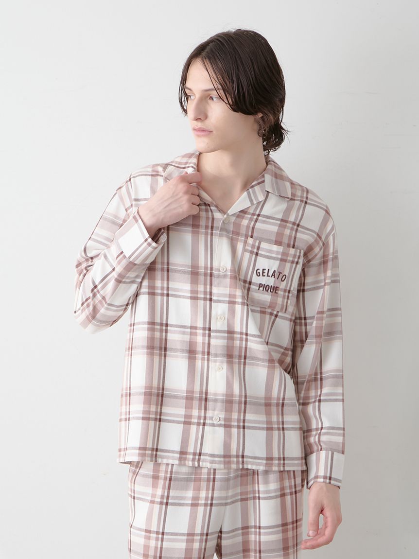 HOMME】トレンドチェック柄シャツ(シャツ)｜ルームウェア・パジャマ