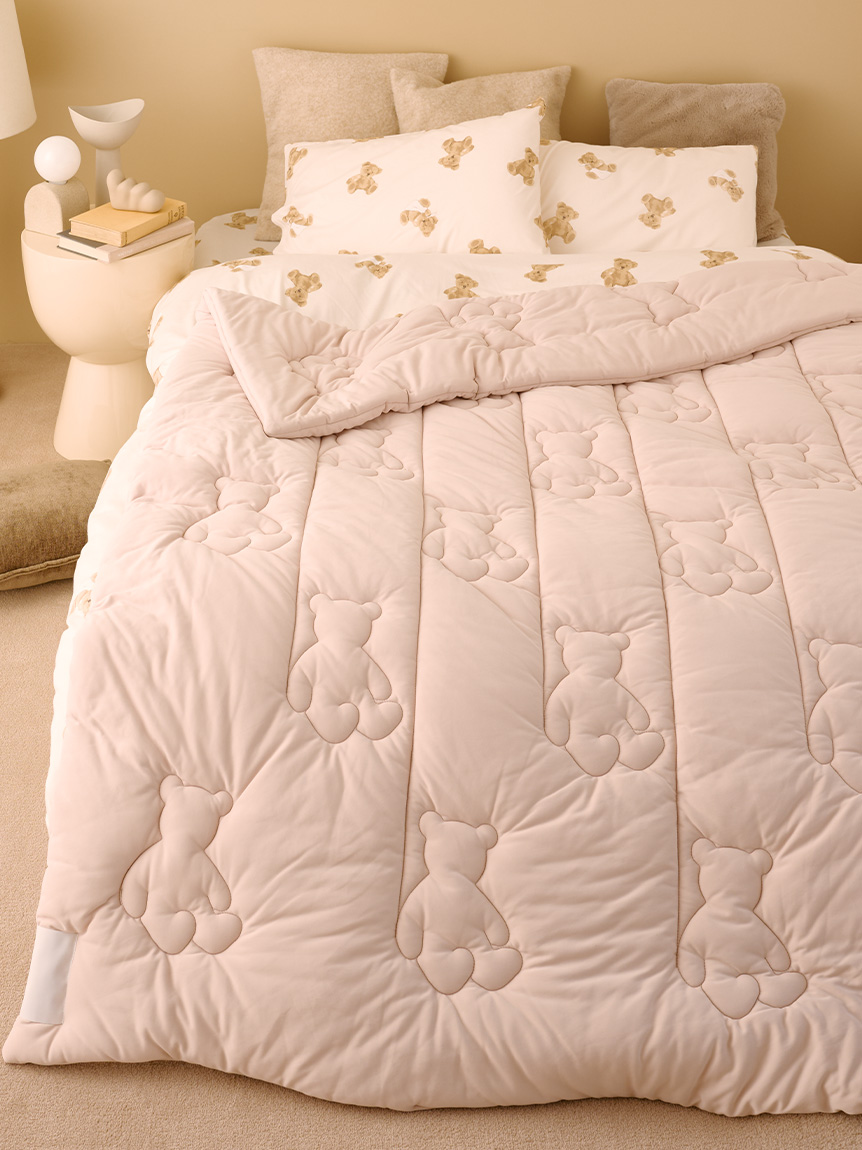 Sleep】ベア柄BOXシーツ（ダブル）(ボックスシーツ・敷きパッド