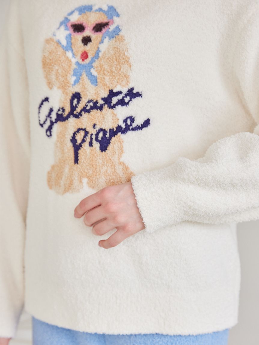 スカーフDOG ジャガードプルオーバー(ニットプルオーバー)｜ルーム