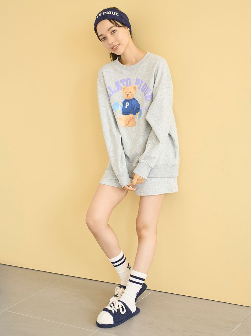 ONLINE限定】スポーティーベア裏毛プルオーバー＆裏毛ショートパンツ