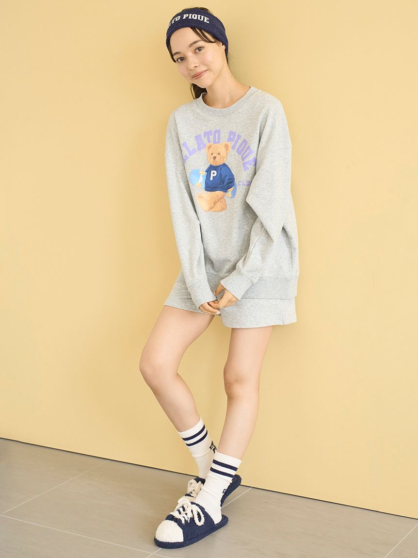 ONLINE限定】スポーティーベア裏毛プルオーバー＆裏毛ショートパンツ