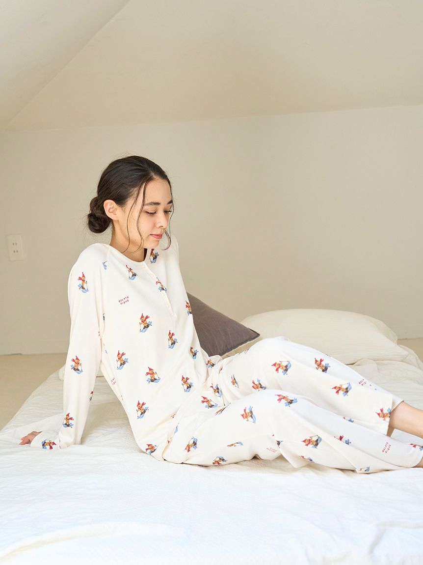 HOLIDAY】スキーベア柄ロンT(カットソー・Tシャツ)｜ルームウェア