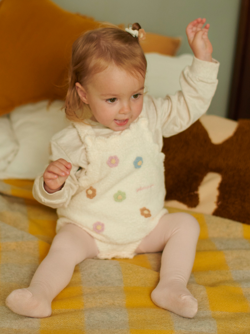 BABY】ベビモコフラワーロンパース(ロンパース)｜ルームウェア