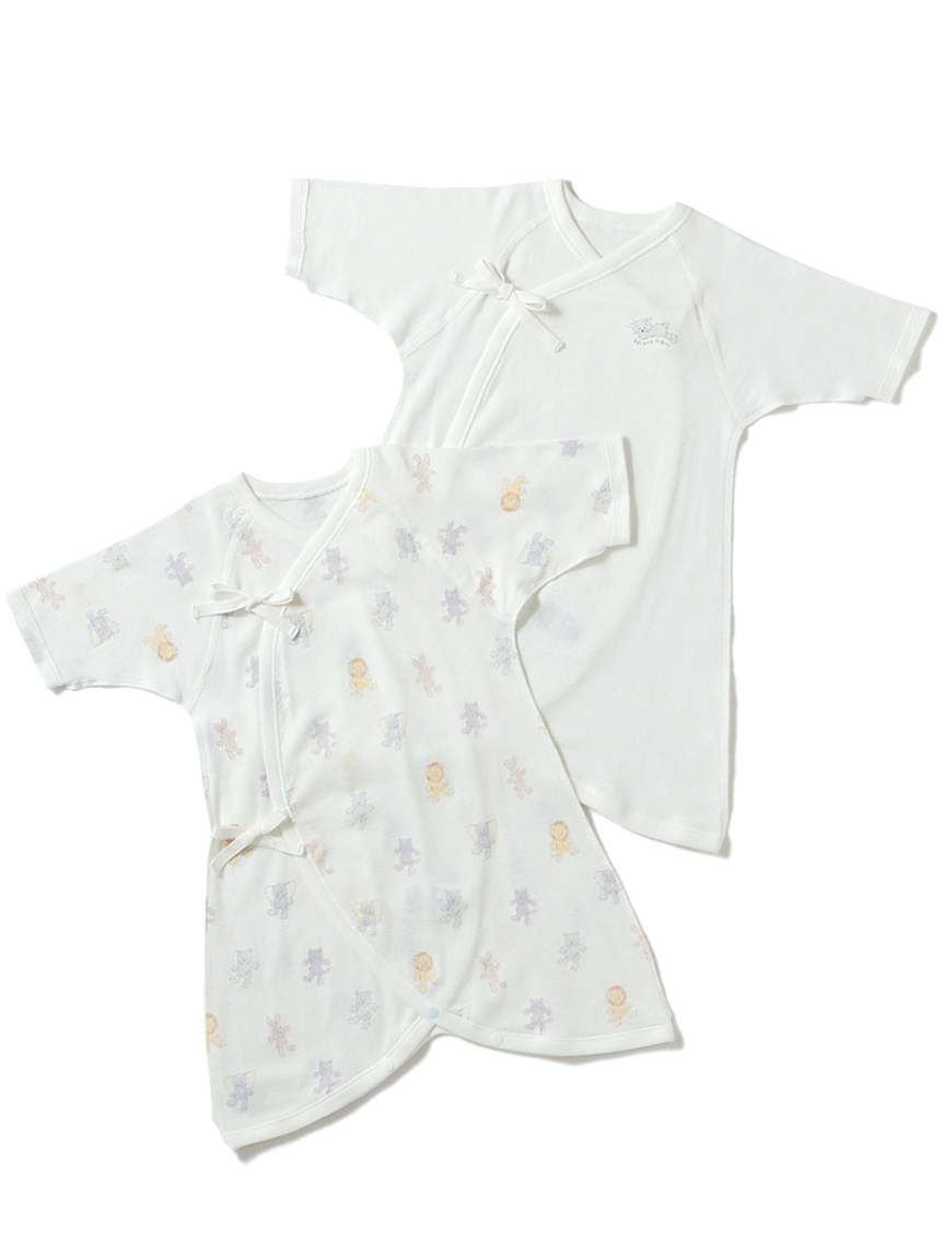 新生児】ぬいぐるみモチーフコンビ肌着(ロンパース)｜ルームウェア