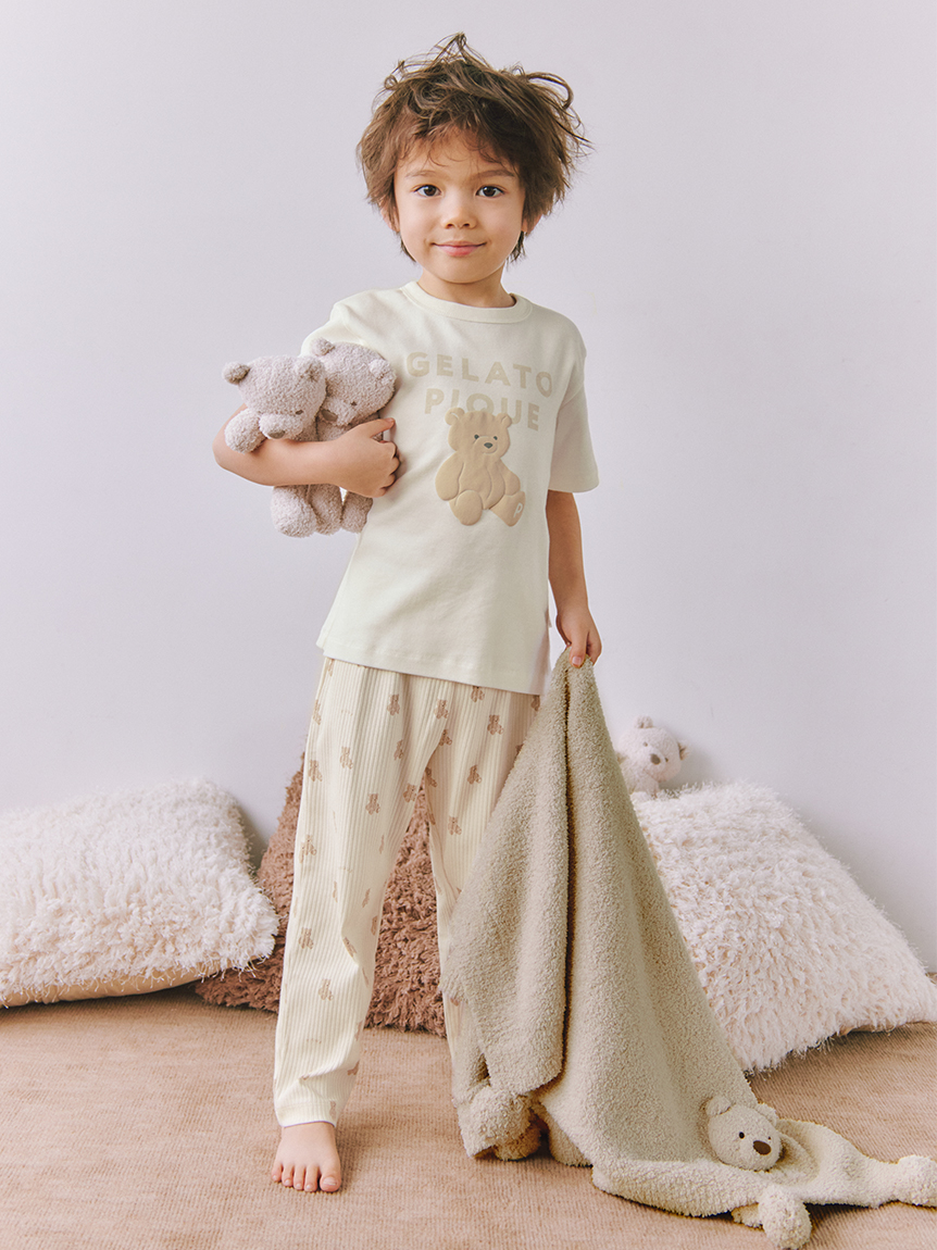 KIDS】ぬいぐるみ柄ロングパンツ(カットソー＆Tシャツ)｜ルームウェア