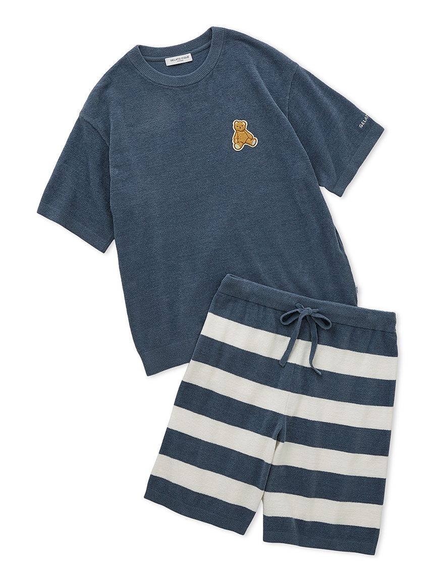 ONLINE限定】【HOMME】エアモコベアワンポイントセットアップ(ニット