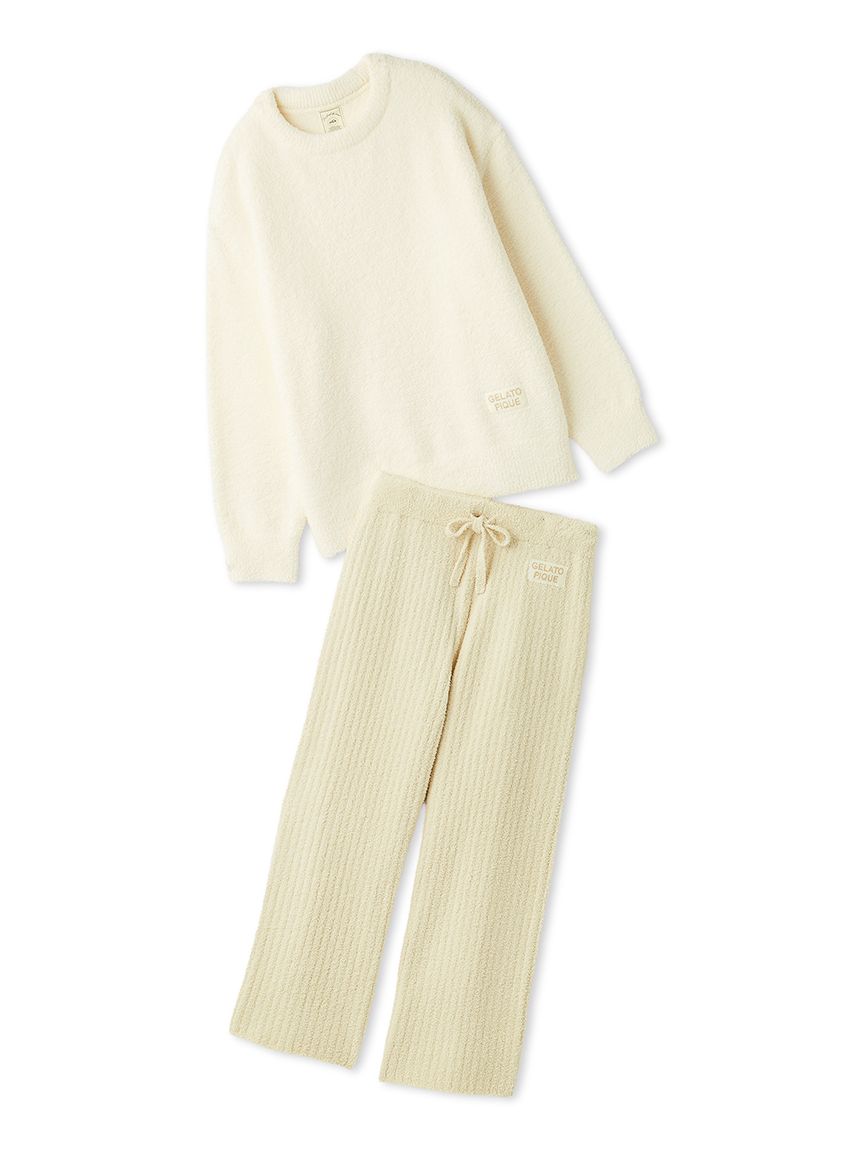 カラフルパウダープルオーバー＆ベビモコリブロングパンツセット