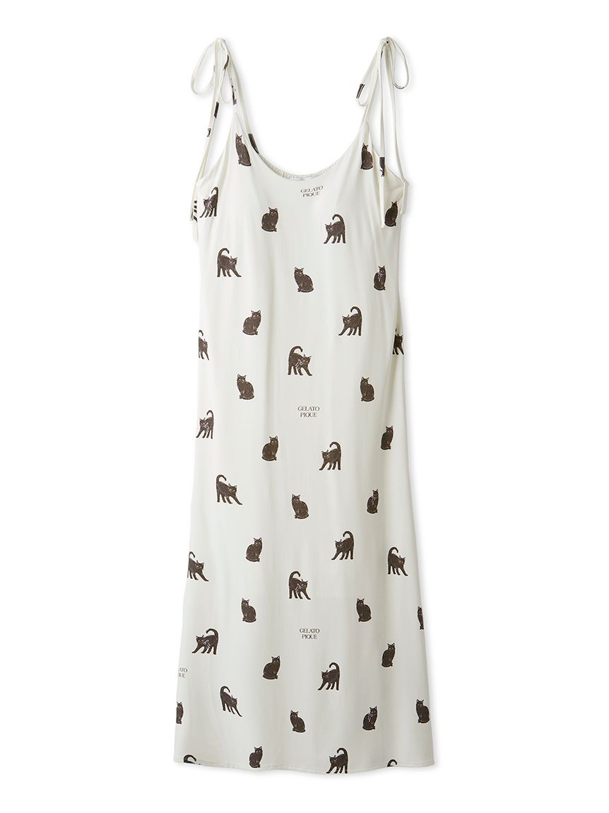 CAT総柄キャミワンピース(ワンピース)｜ルームウェア・パジャマ通販の