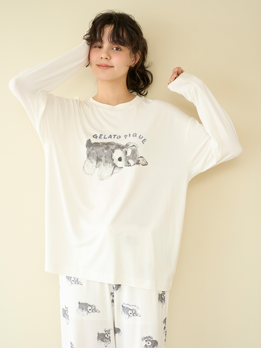 ONLINE限定】DOGワンポイントロンT(カットソー・Tシャツ)｜ルーム
