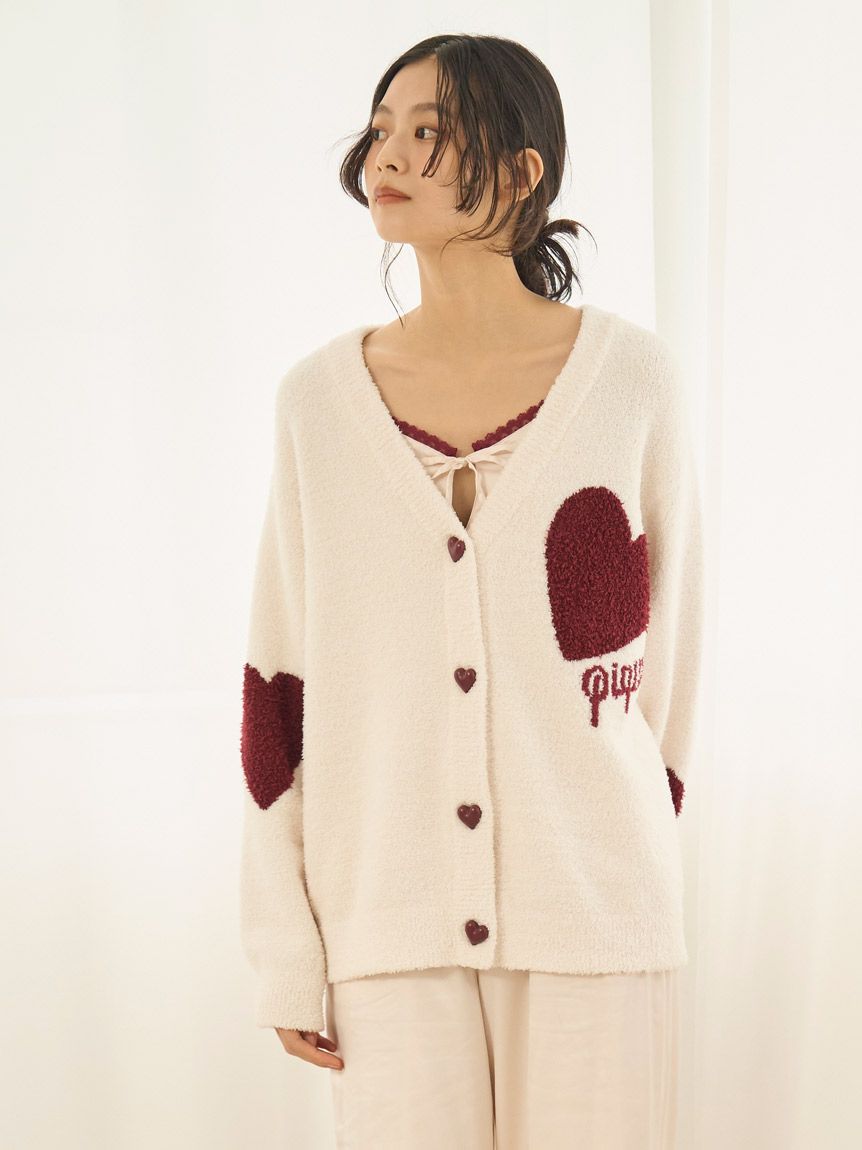ONLINE限定】【UNISEX】ハートジャガードカーディガン(トップス