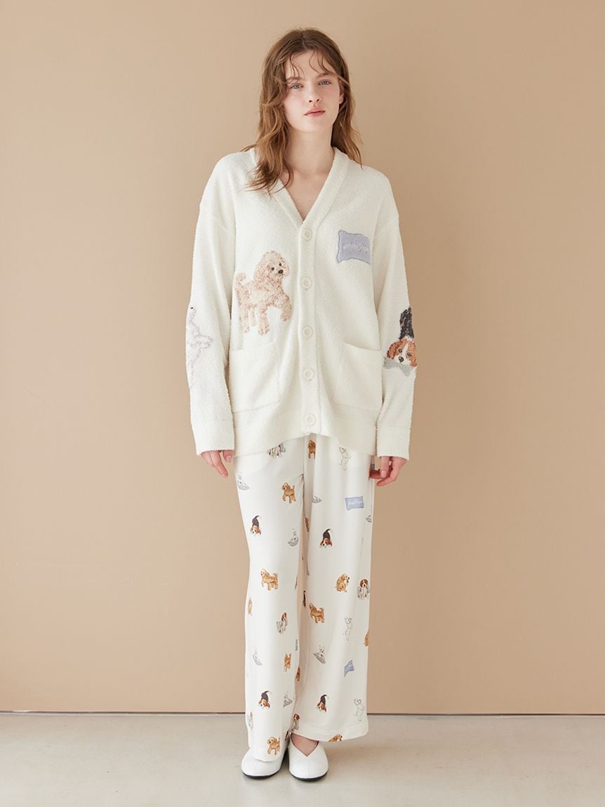 UNISEX】プレイフルDOG柄ロングパンツ(ボトムス)｜ルームウェア