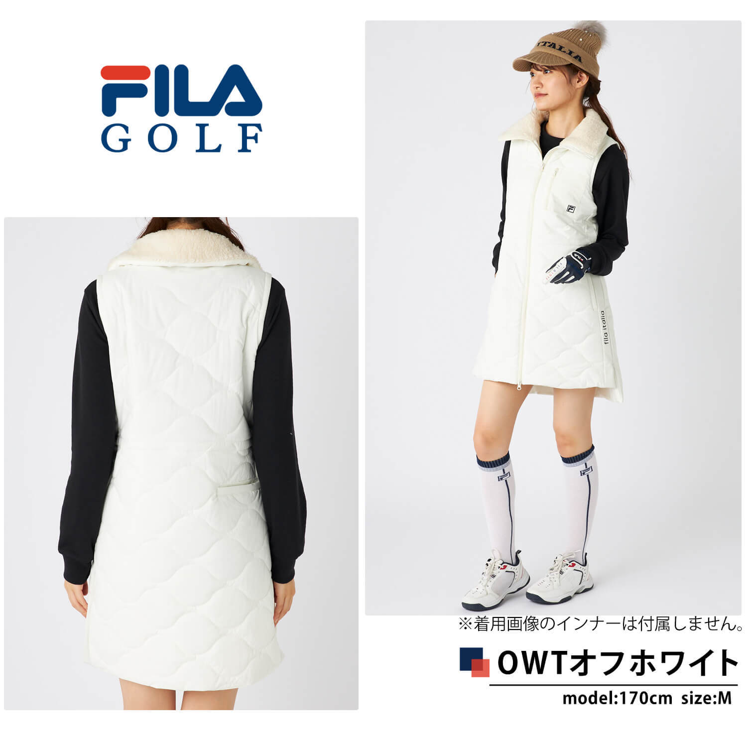 FILA GOLF フィラゴルフ レディース ゴルフウェア ワンピース ベスト