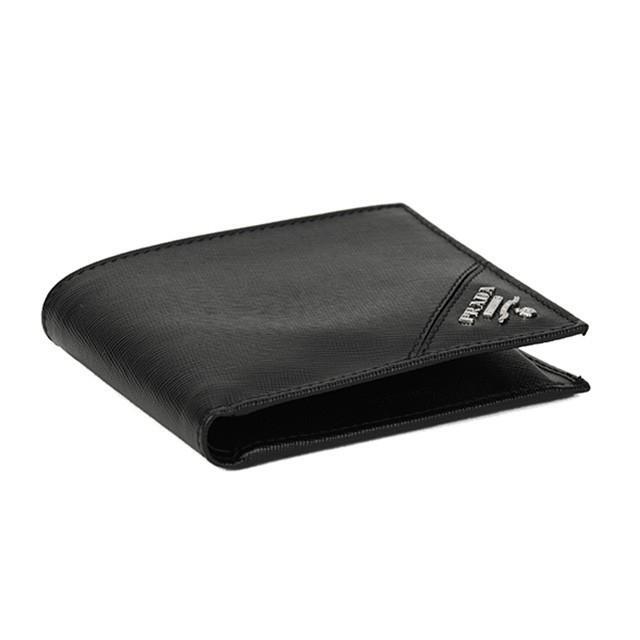 プラダ PRADA 財布 二つ折り メンズ 新作 小銭 サフィアーノ 新品 本革