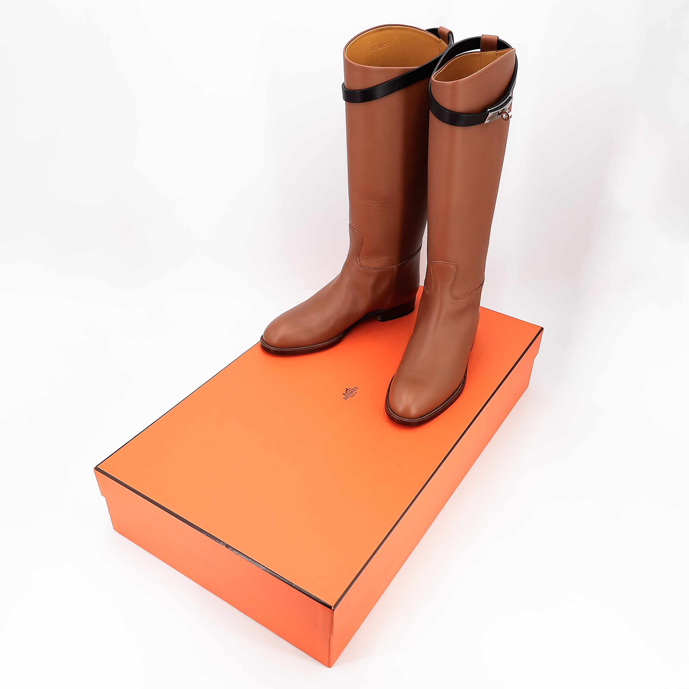 ランク N 新品 HERMÈS エルメス ジャンピングブーツ ブラウン ブラック