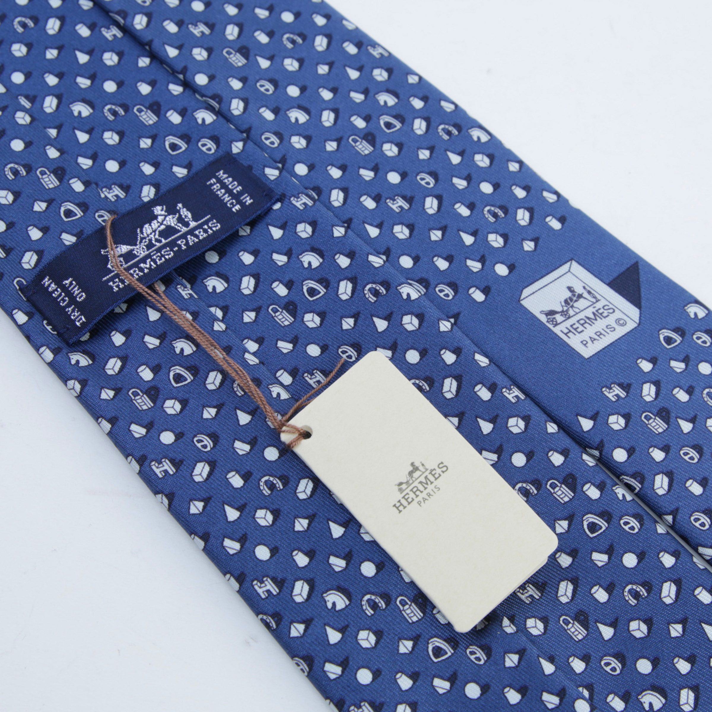 ランク N 新品 HERMÈS エルメス ネクタイ ブルー シルク - GINZA