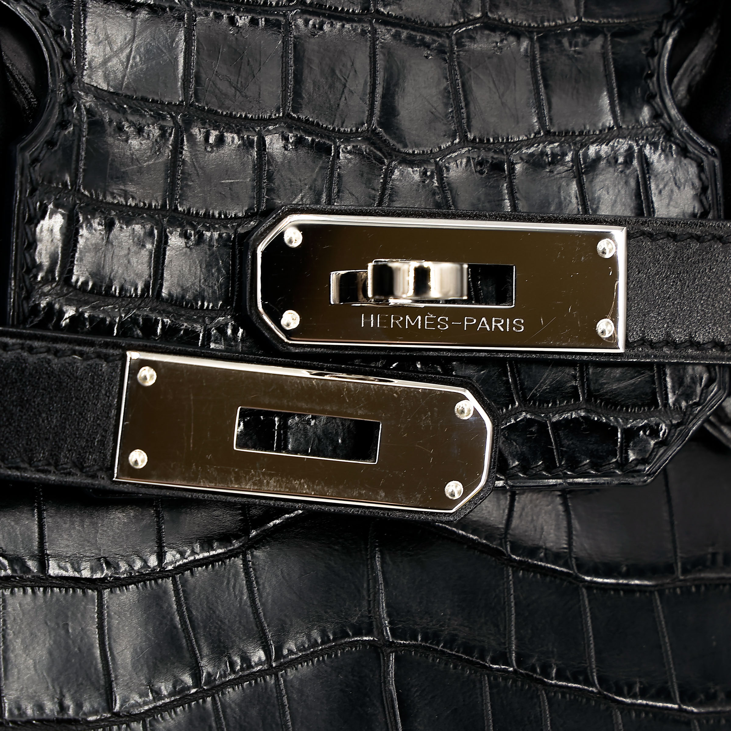 ランク A HERMÈS エルメス バーキン30 ブラック (89) クロコダイル