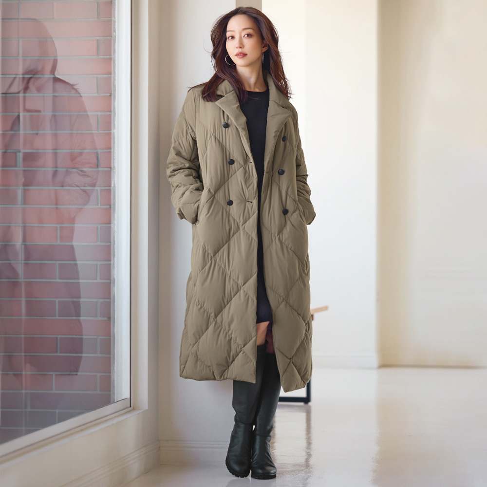 テーラードカラー ロング ダウンコート 通販 - ディノス