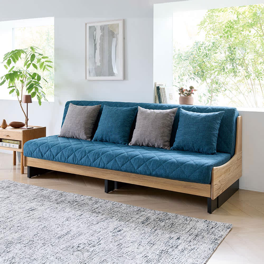 新品 送料込 1台3役 カウチソファ ベッドスタイル3wayソファ 幅120cm