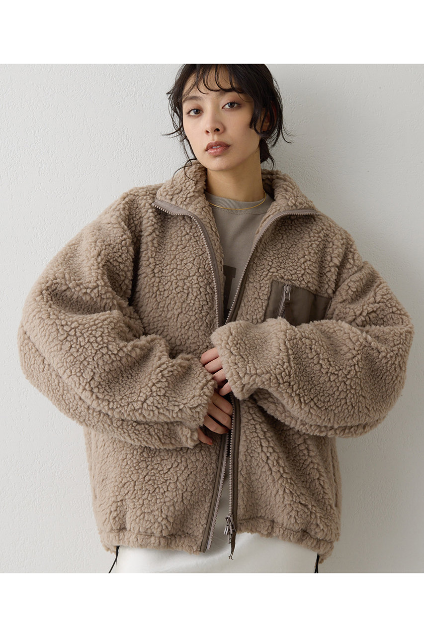 楽天ポイント還元】Whim Gazette ボアブルゾン (モカ, F) ウィム