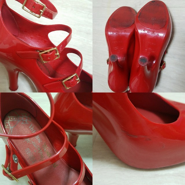 Vivienne Westwood - ヴィヴィアン メリッサ 3ストラップ ヒール 赤