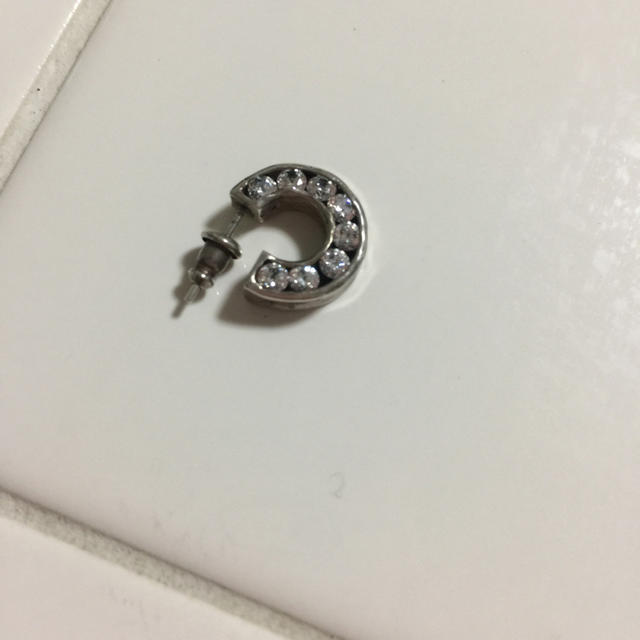 e.m. 片耳用ピアス 2点セット シルバー925 ジルコニア SILVER925ペア