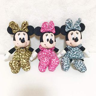 Disney - ミニーマウス ぬいぐるみバッチ ヒョウ柄の通販 by USAGI
