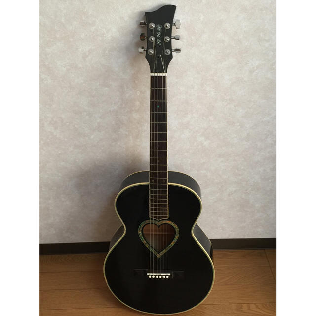 JJ heart ギター(黒) ハート型 ホール ブラック アコースティック