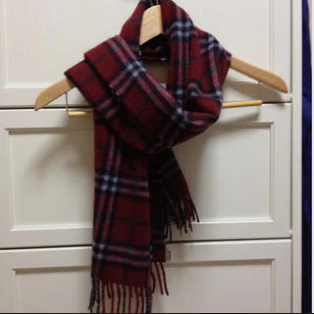 BURBERRY - バーバリー♡ボルドーチェックマフラーの通販 by S ღ
