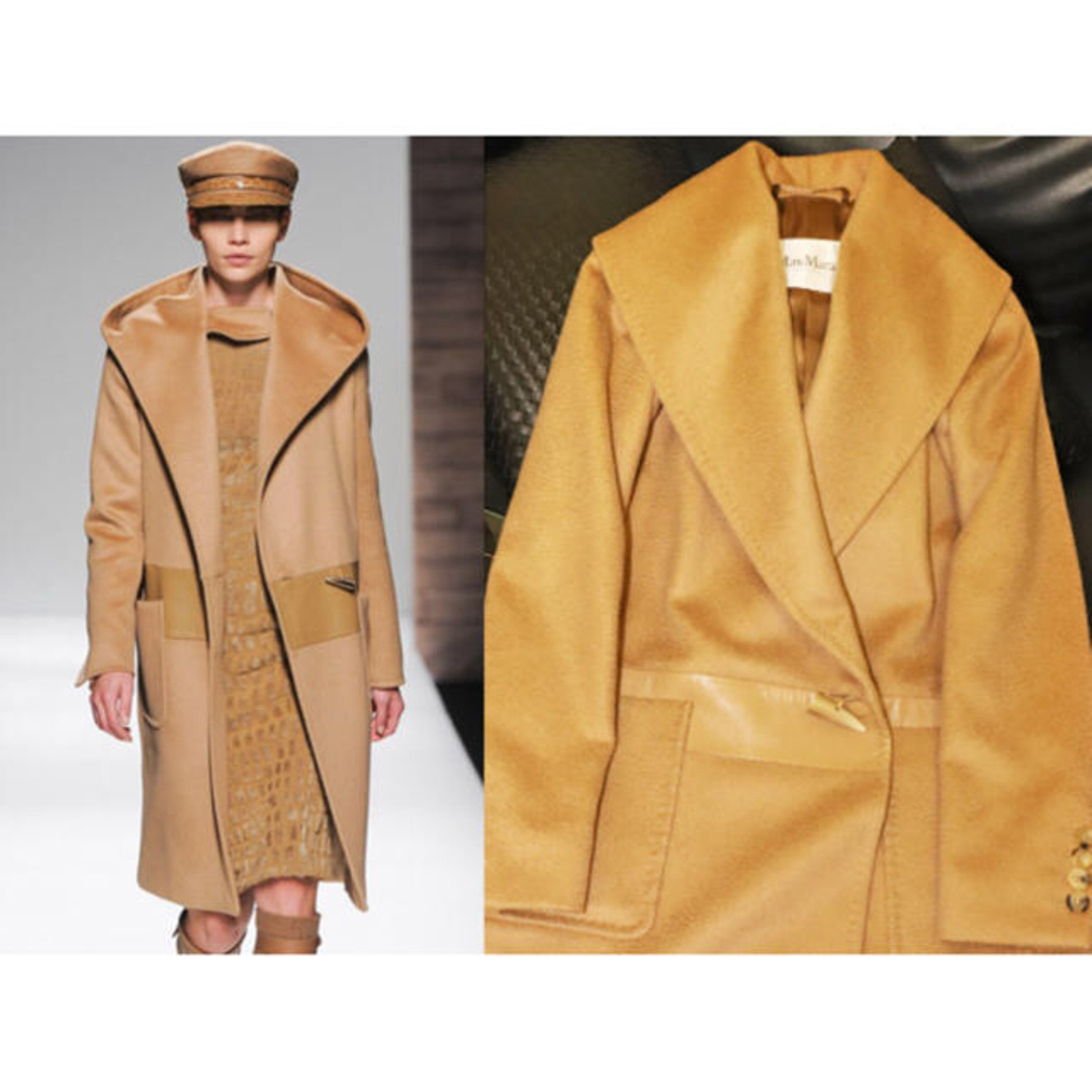 Max Mara - MAXMARA コレクションライン キャメル100% ショールカラー