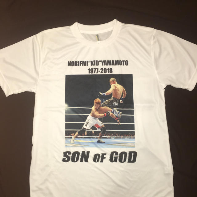 Tシャツ速乾ドライTシャツサイズL山本KID徳郁さん 名言神の子秒殺の