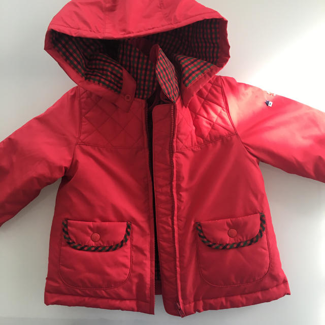 familiar 赤 ウールコート 80cm familiar ファミリア ウールコート 赤