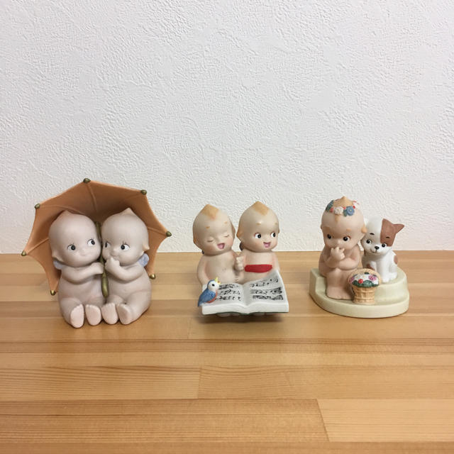 ローズオニール キューピー 陶器置物 3体セットの通販 by ようよう