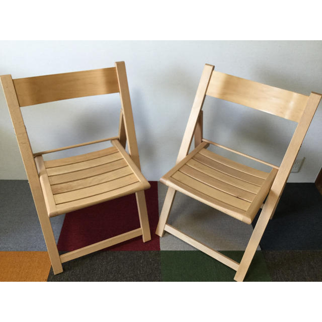 MUJI (無印良品) - 無印良品 折りたたみ椅子 2脚 中古の通販 by ワタボ