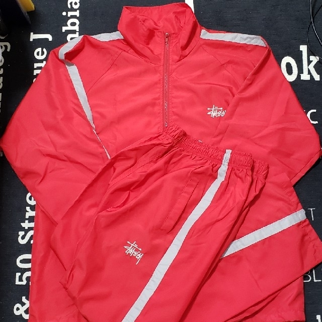 STUSSY - stussy ジャージセットアップ 赤色の通販 by tacca's shop